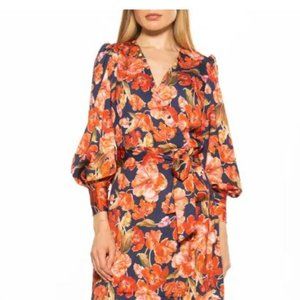 ALEXIA ADMOR: Bubble Sleeve Wrap Dress